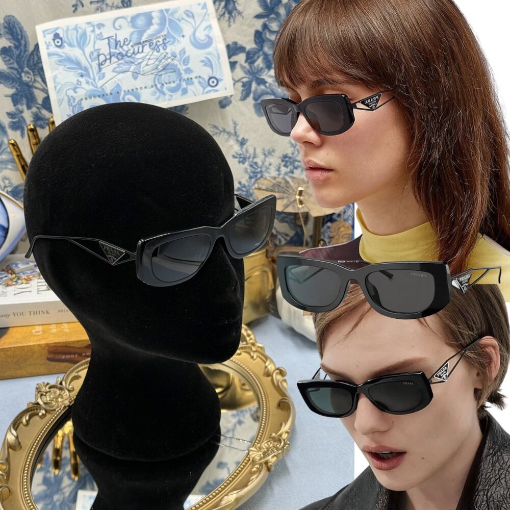 Prada Nwot Pr14ys Rectangular Acetate Frame & Wir… - image 1